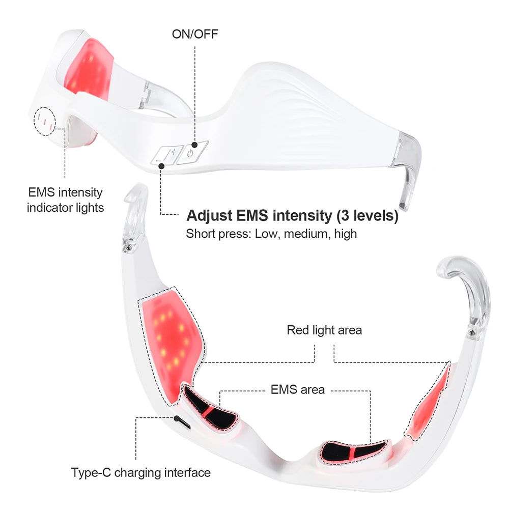 Under-Eye Glasses Massager Electric Eye Massager Eye Fatigue Relief Massager Red Light Relieves Eye Fatigue Eyes Massage Glasses