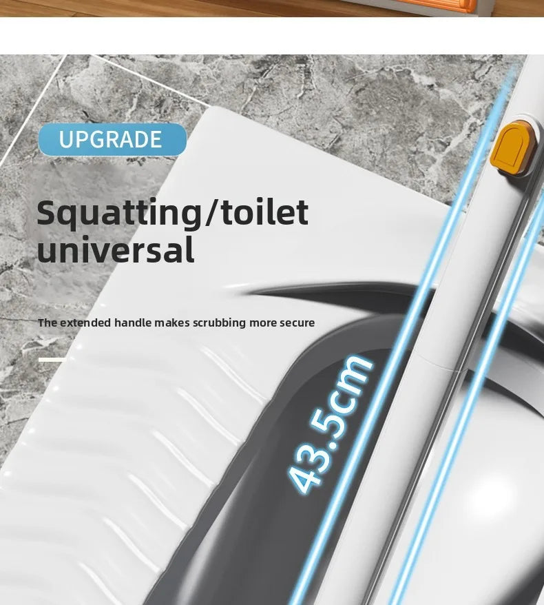 Disposable Toilet Brush with Replaceable Heads - Wall - Mounted No Drill, Perfect for Bathroom & Home Use!