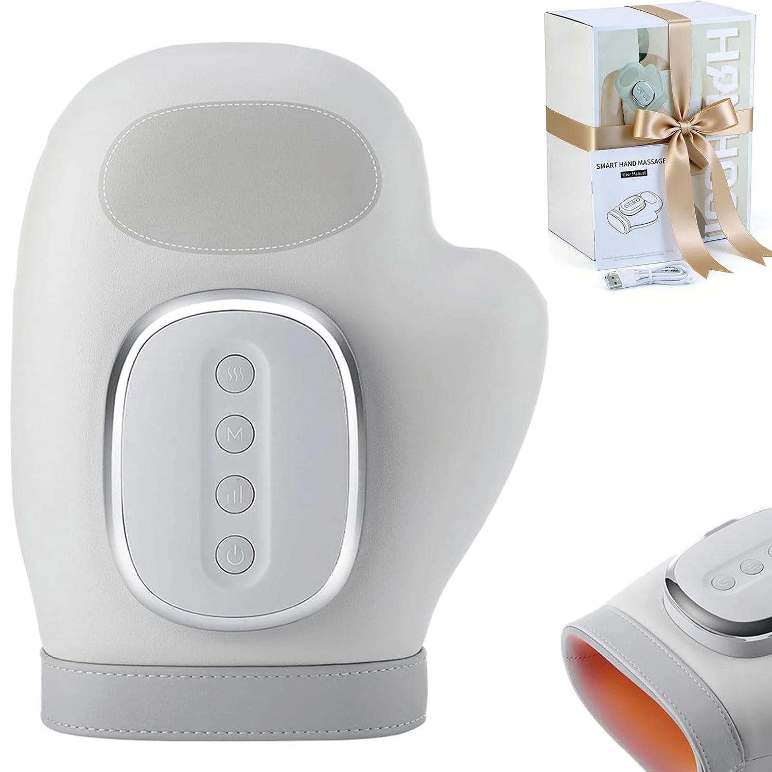 Hand Massager with Airbag Compression Finger Wrist Palm Massage Machine Vibration Glove for Hand Muscle Relax Gift for Men Women