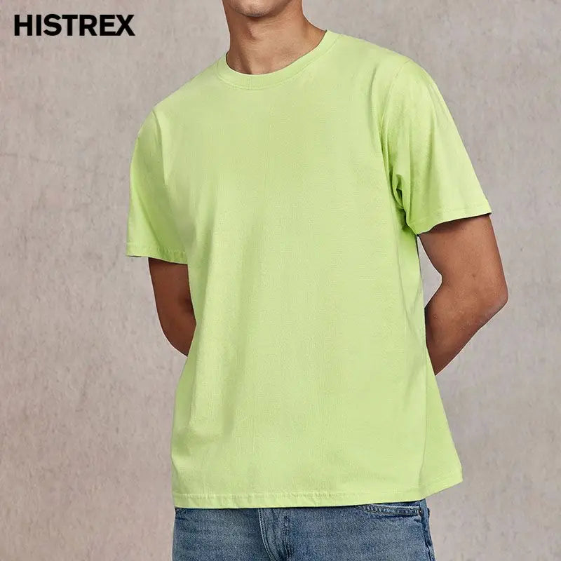 100% Cotton T shirt For Men Women,Short Sleeve Summer Plain Tops,Solid Casual Loose Tee Shirts,High Quality Clothing,7oz 200gsm