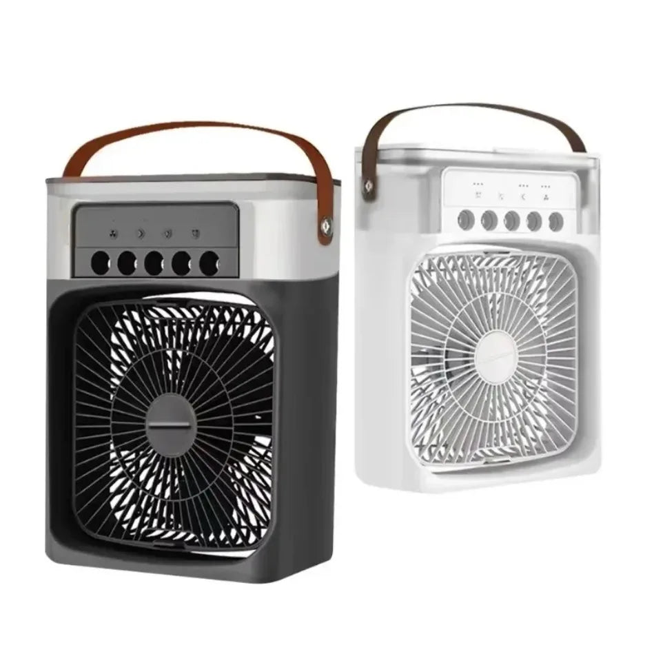 3 In 1 Portable Air Cooler LED Night Lights Home Office Fans Air Adjustment Humidifier Fan AIr Conditioner Household Small