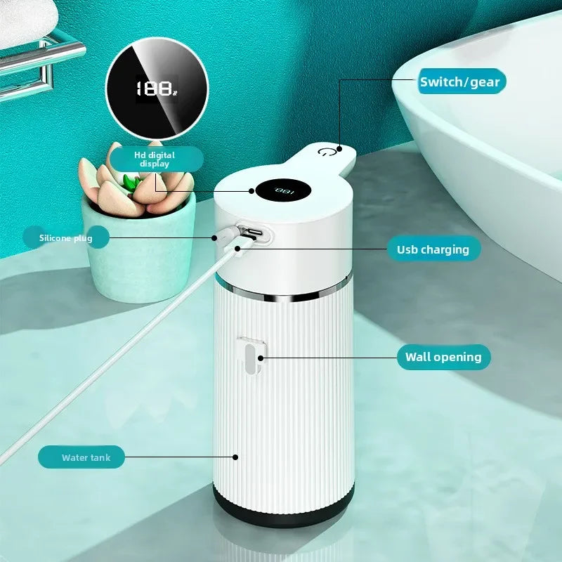 420ML Automatic Soap Dispenser Waterproof IPX6 Touchless Smart Hand Soap Dispenser USB C Rechargeable 1200 MAH Soap Dispenser
