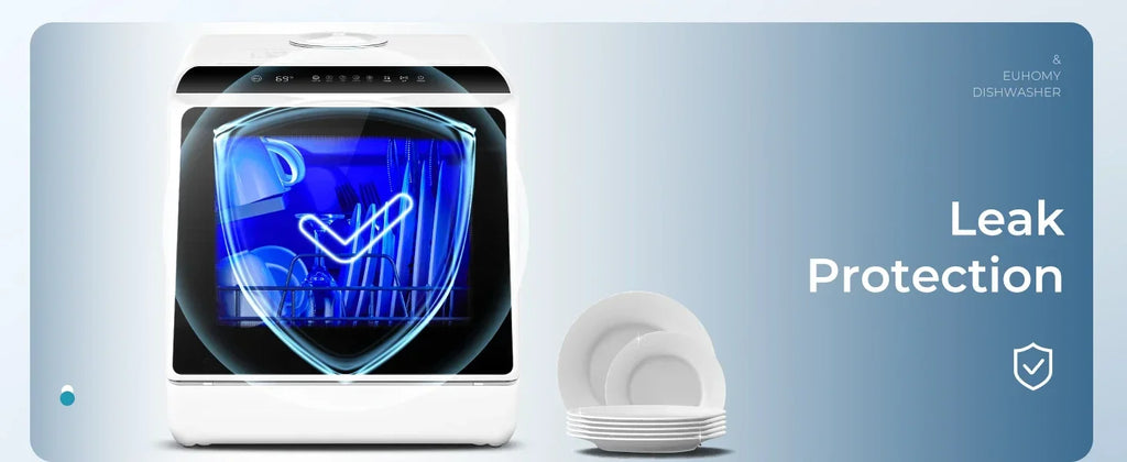 Mini portable dishwasher countertop compact dishwasher, desktop small dishwasher with 5L built-in water tank GN781TB