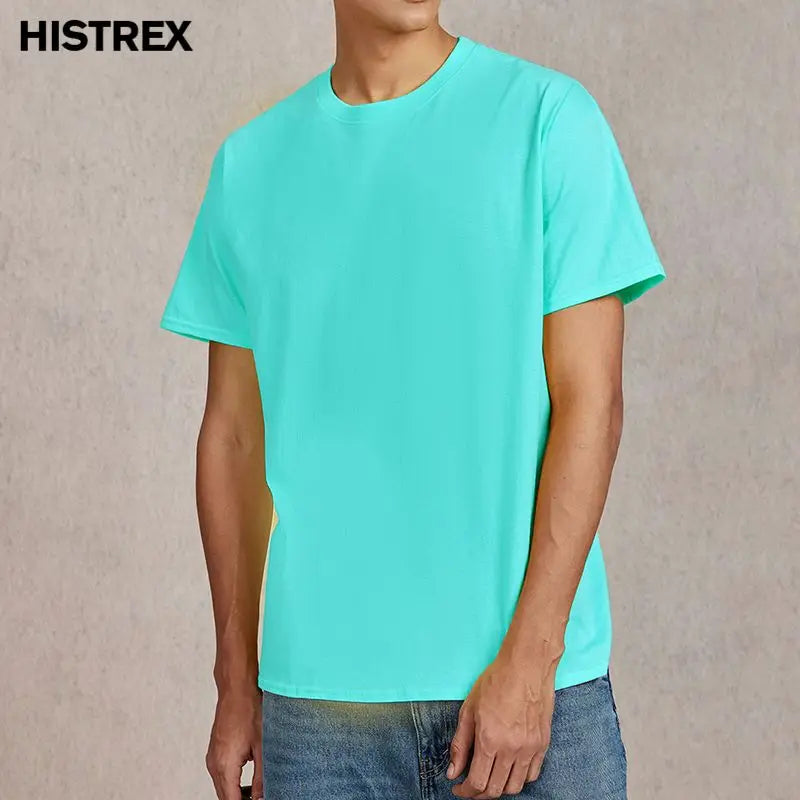100% Cotton T shirt For Men Women,Short Sleeve Summer Plain Tops,Solid Casual Loose Tee Shirts,High Quality Clothing,7oz 200gsm