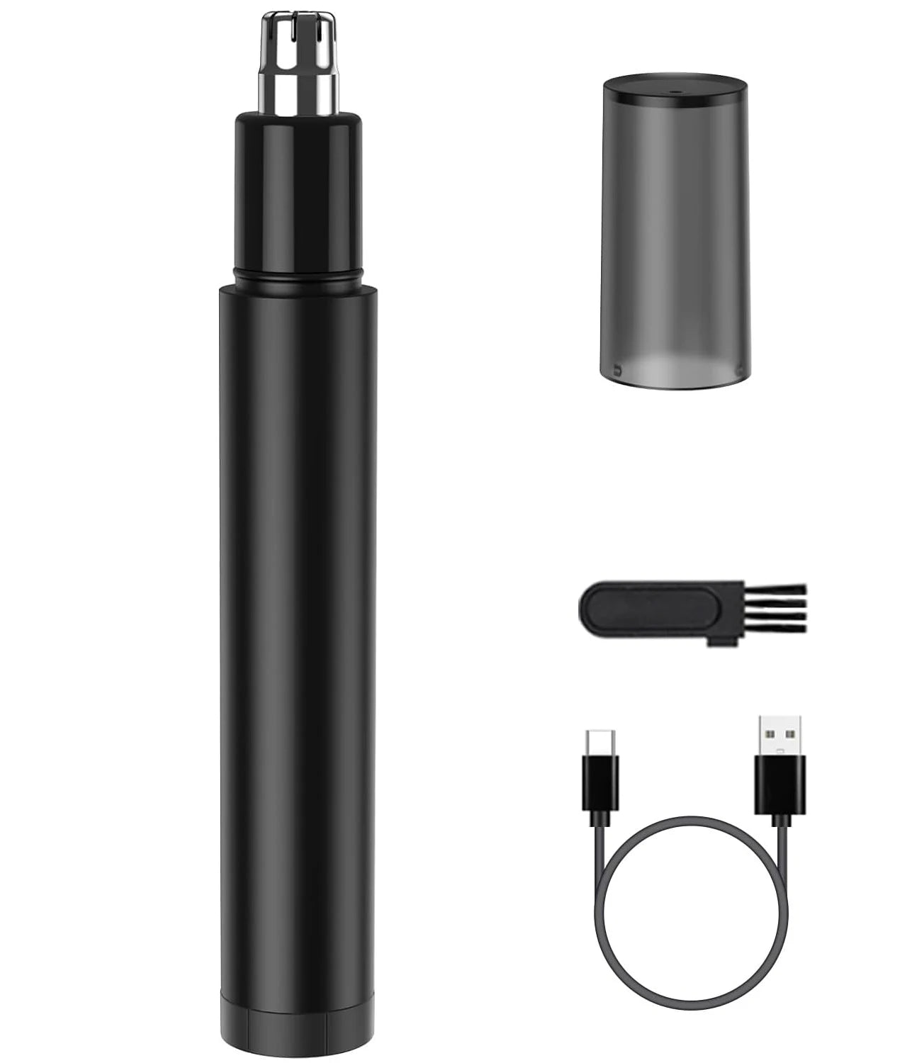 Rechargeable Ear and Nose Hair Trimmer - 2026 Professional Painless Eyebrow and Facial Hair Trimmer with IPX7 Waterproof for Eas