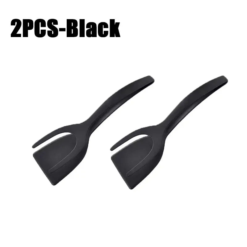 2 in1 Silicone Clip Spatula for Frying Steak Pancakes Toast Omelette Tongs Silicone Omelet Spatula Flip Shovel Kitchen Tool