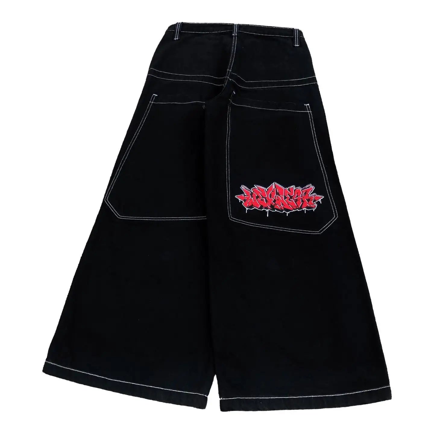 vintage 2000S American Hip-hop Punk Rock Fashion Versatile Jeans Men Harajuku Y2K Casual Gothic Straight Wide-leg Pants Women