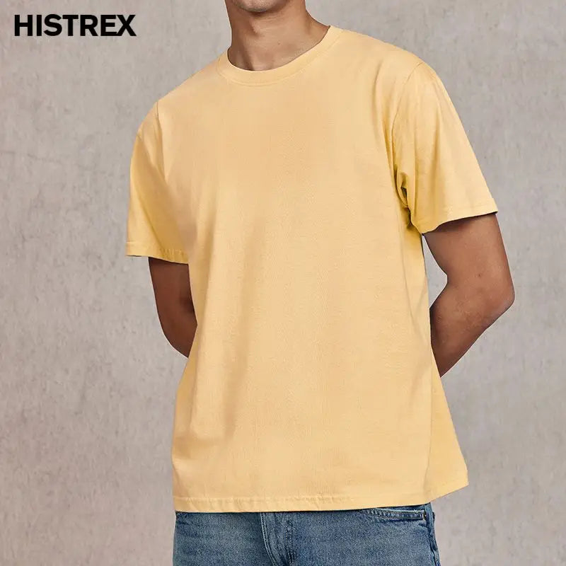 100% Cotton T shirt For Men Women,Short Sleeve Summer Plain Tops,Solid Casual Loose Tee Shirts,High Quality Clothing,7oz 200gsm