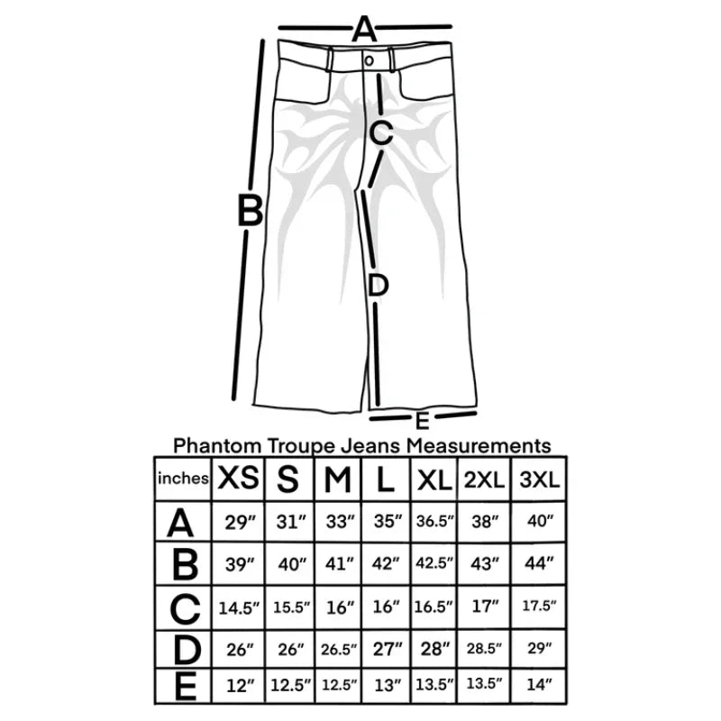 Y2K Baggy Jeans vintage Splicing embroidery Pattern high quality jeans Hip Hop Gothic Streetwear men women Casual wide leg jeans