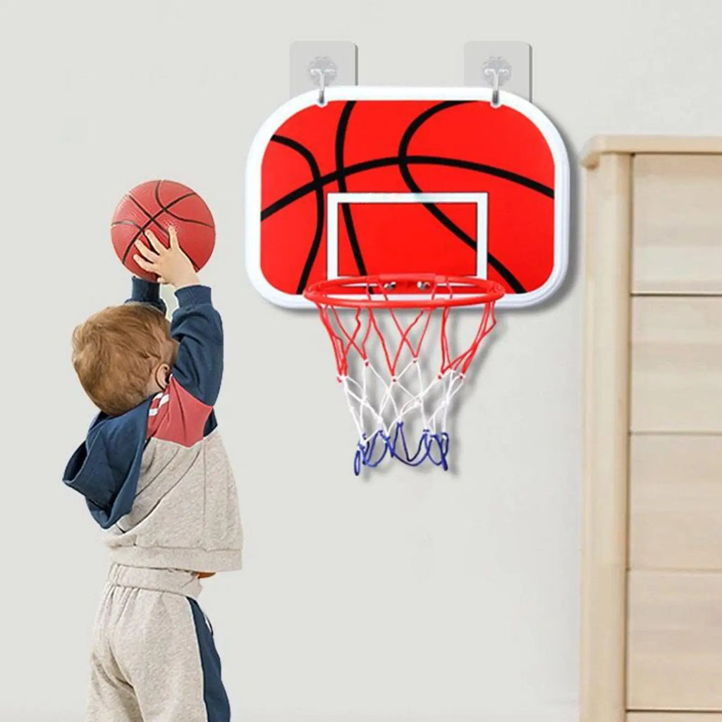 Interactive Basketball Toy Indoor Hoop Set with 2 Balls for Kids Fun Play, Living Room Bedroom Active Boys Girls
