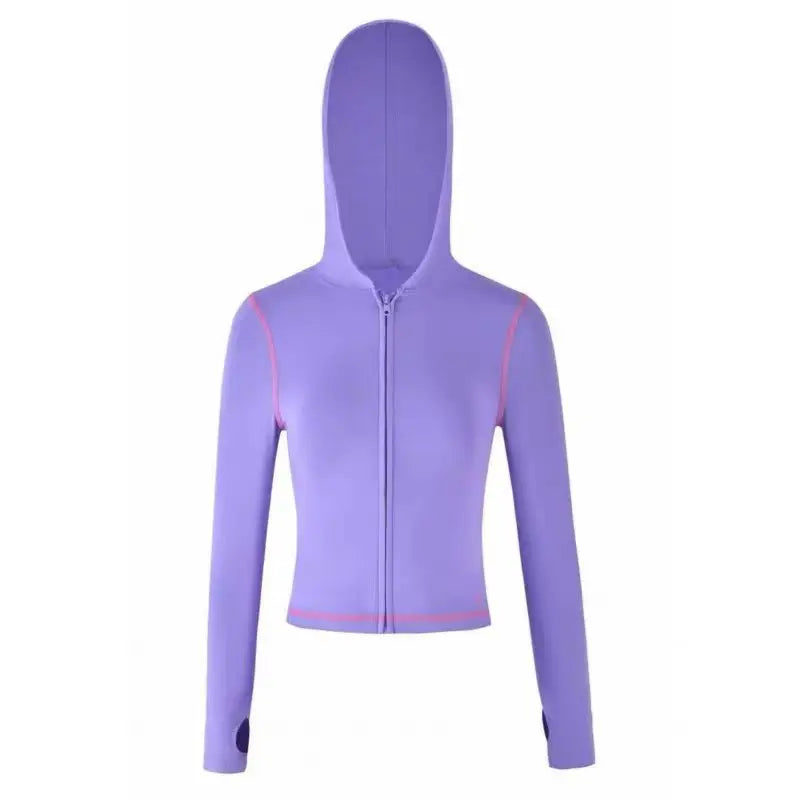 GIA New Stylish Coffee-Colored Velvet Zip-Up Hooded Jacket & Relaxed Slim-Fit Pants Comfortable Minimalist Set