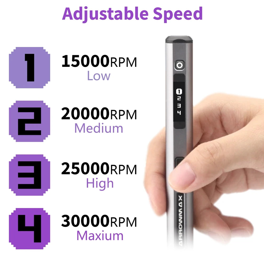 ARROWMAX Engraving Pen Electric Cordless Rotary Tool Kit Mini Grinder with 30 Bits for Metal Wood Plastics Glass Carving New