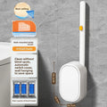 Disposable Toilet Brush with Replaceable Heads - Wall - Mounted No Drill, Perfect for Bathroom & Home Use!