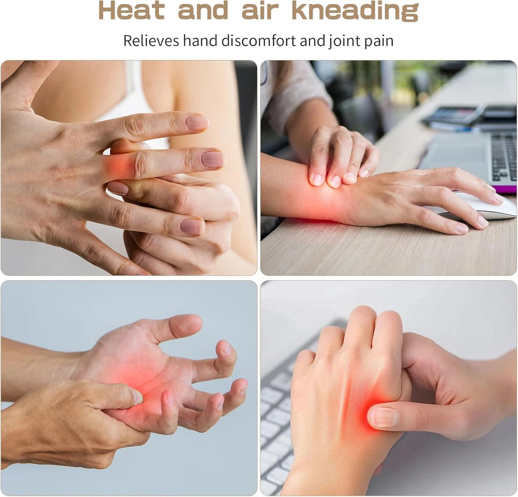 Hand Massager with Airbag Compression Finger Wrist Palm Massage Machine Vibration Glove for Hand Muscle Relax Gift for Men Women