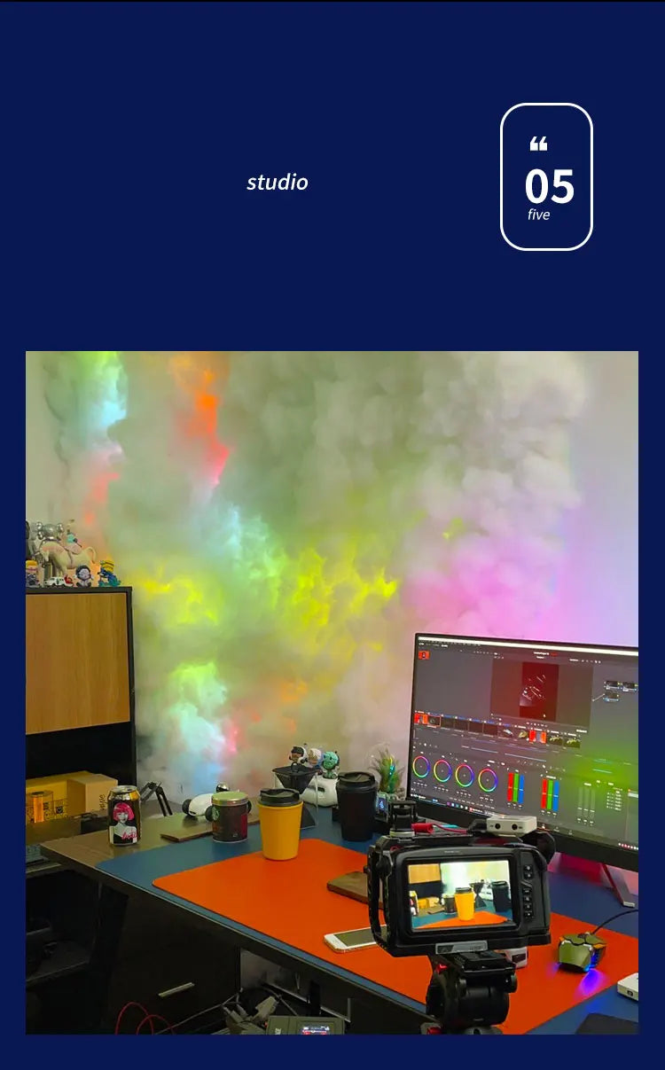 DIY Thunder Cloud Light Strip with APP & Remote control, LED Cotton Cloud Ceiling Lightfor Bedroom Gaming Room Decor