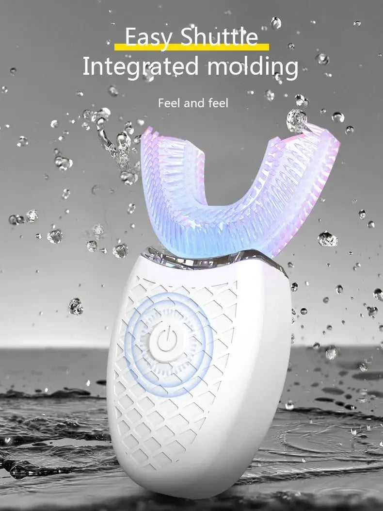 Electric Toothbrush for Adult Automatic USB Charge U-Shaped Sonic Wave Toothbrush 360 Degrees Intelligent Rechargeable Toothbrus
