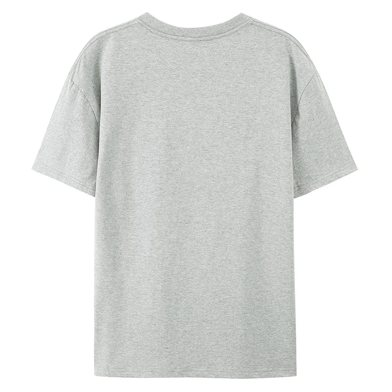 100% Cotton T shirt For Men Women,Short Sleeve Summer Plain Tops,Solid Casual Loose Tee Shirts,High Quality Clothing,7oz 200gsm