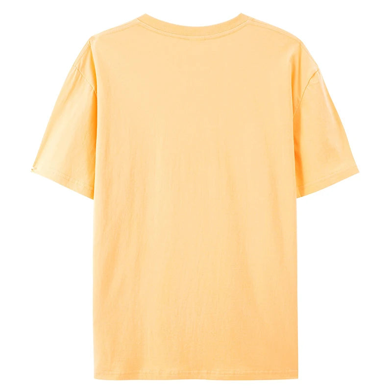 100% Cotton T shirt For Men Women,Short Sleeve Summer Plain Tops,Solid Casual Loose Tee Shirts,High Quality Clothing,7oz 200gsm