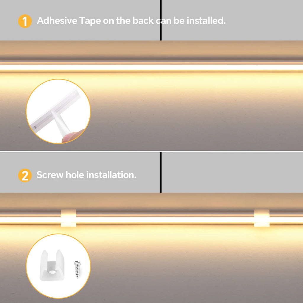 Novel Solid COB Neon Strip Light 2m-10m 24V Waterproof Pure Silicone Gel Tube Dimmable Touch Control Sensor Switch No Flicker