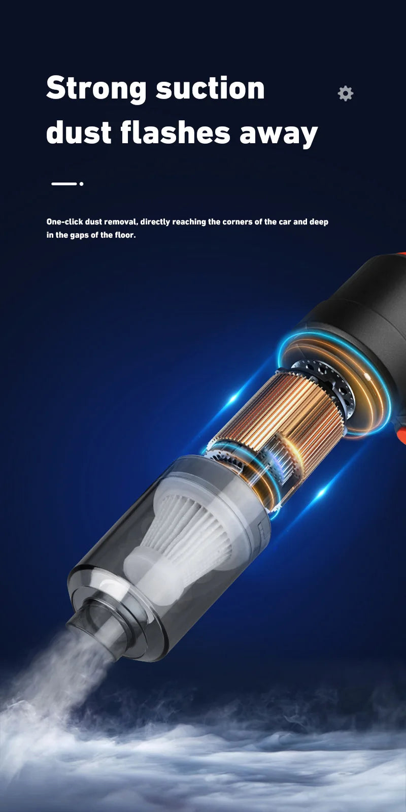 New 690000Pa Wireless Car Vacuum Cleaner 120W 1200mah High-power Vacuum Cordless Handheld Auto Portabale Vacuum Cleaner 2026