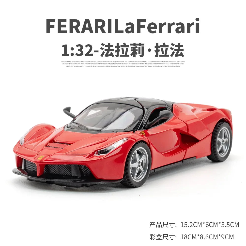 1:32 Scale Lafe Alloy Sports Car Model Diecasts Metal Toy Vehicles Car Model Simulation Sound and Light Kids Gifts