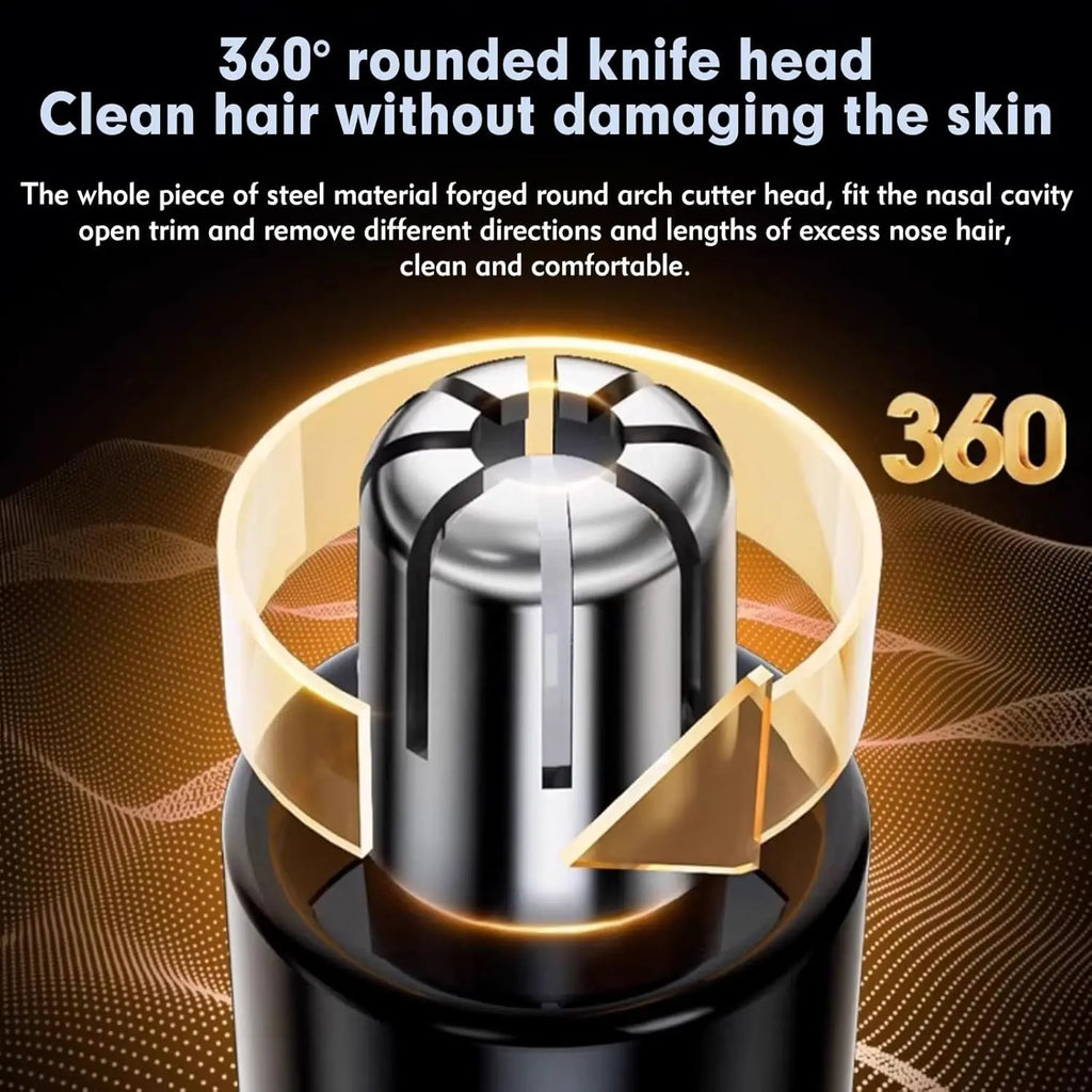 Rechargeable Ear and Nose Hair Trimmer - 2026 Professional Painless Eyebrow and Facial Hair Trimmer with IPX7 Waterproof for Eas