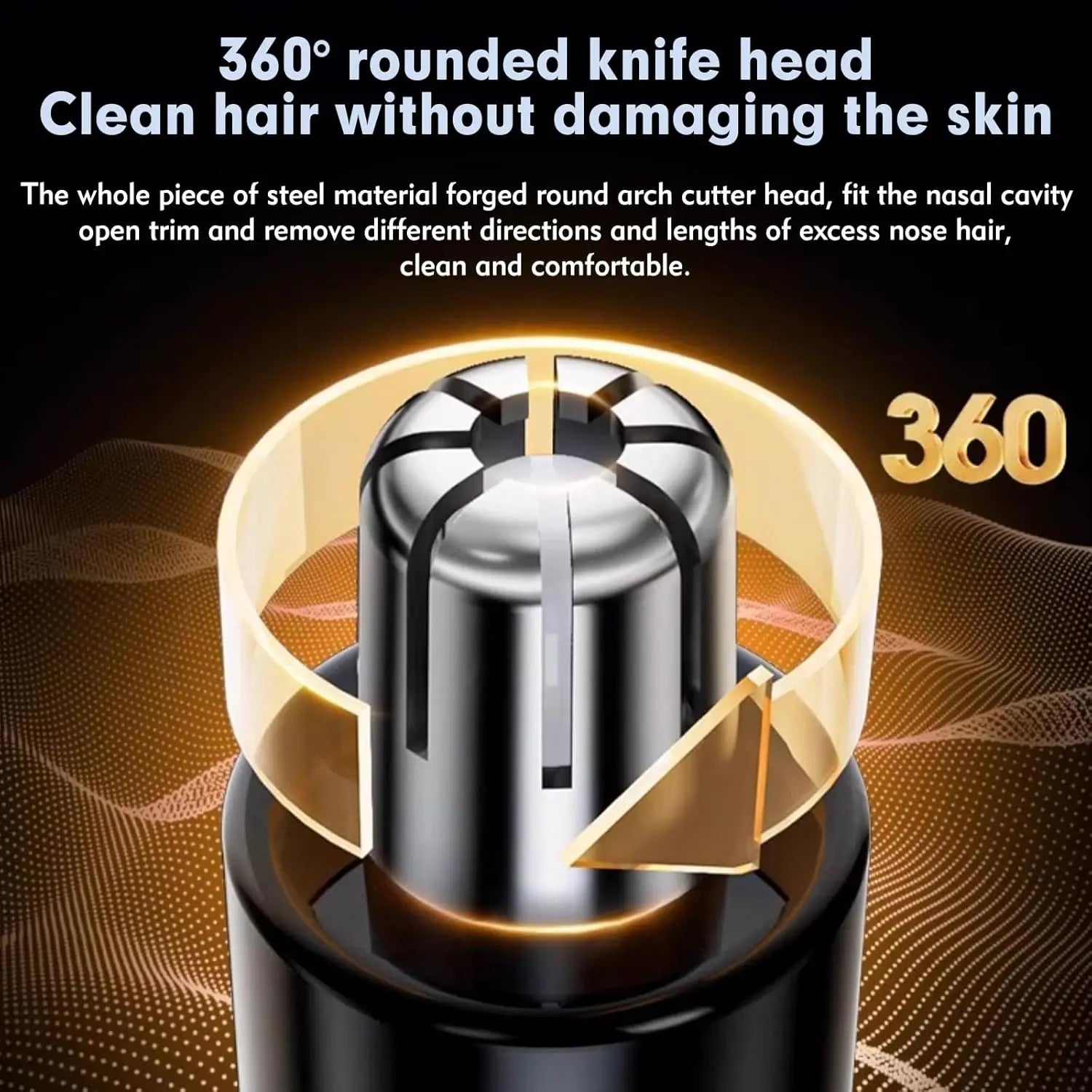 Rechargeable Ear and Nose Hair Trimmer - 2026 Professional Painless Eyebrow and Facial Hair Trimmer with IPX7 Waterproof for Eas