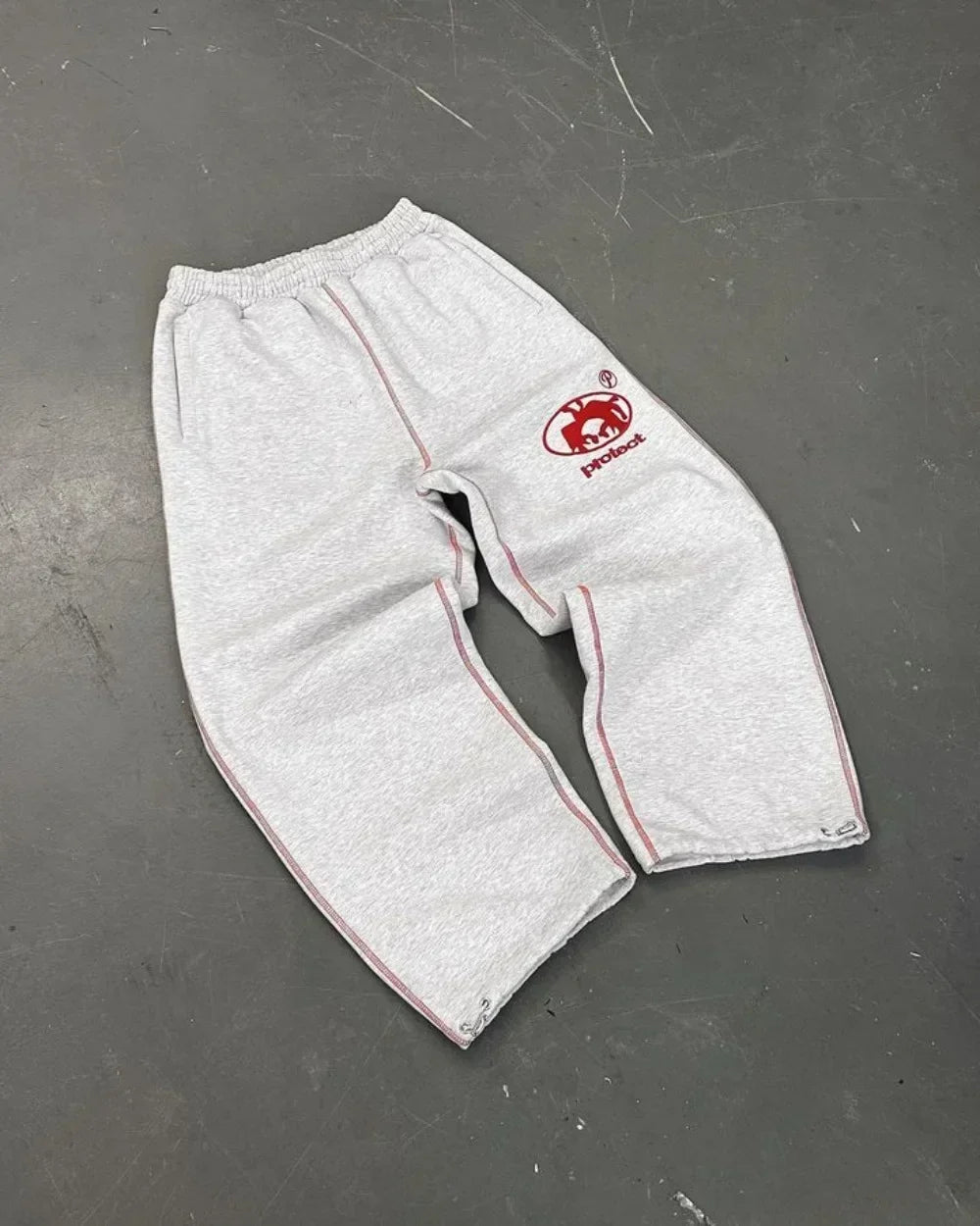American Gray Retro Personalized Embroidery Fashion Sportswear For Men And Women Casual Loose Streetwear Hip-Hop Jogger Sets