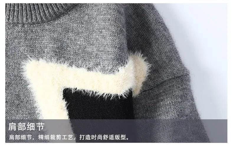 Men Streetwear O-neck Knitted Pullovers Outwear Casual Sweaters New Fashion Man Loose Sweaters Male Pullovers Winter Clothing 4X