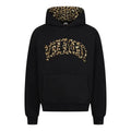 High street fashion leopard print letter embroidered men sportswear suit Y2K American casual retro hoodie trend loose clothing