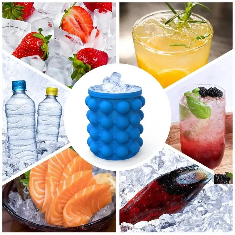 1/3pcs Silicone Bucket Ice Cube Maker Easy Freezing & Serving Perfect for Bars Clubs Essential Tool Drinkware Kitchen Accessorie