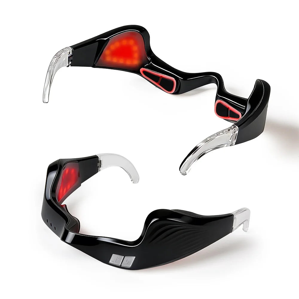 Under-Eye Glasses Massager Electric Eye Massager Eye Fatigue Relief Massager Red Light Relieves Eye Fatigue Eyes Massage Glasses