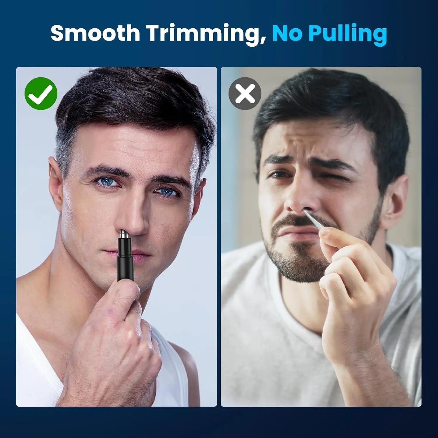 Rechargeable Ear and Nose Hair Trimmer - 2026 Professional Painless Eyebrow and Facial Hair Trimmer with IPX7 Waterproof for Eas