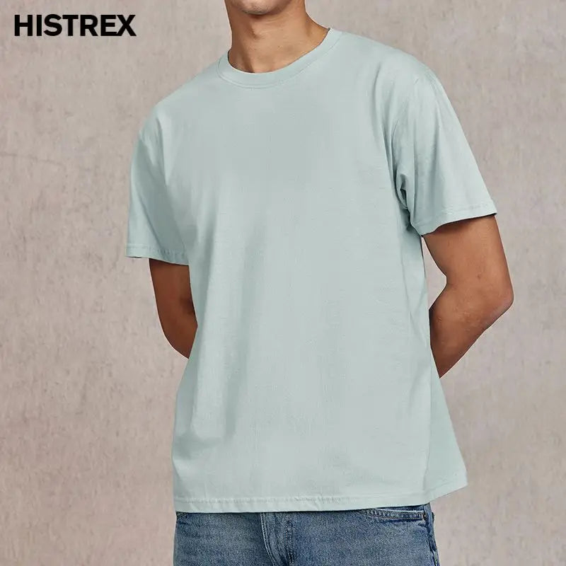 100% Cotton T shirt For Men Women,Short Sleeve Summer Plain Tops,Solid Casual Loose Tee Shirts,High Quality Clothing,7oz 200gsm