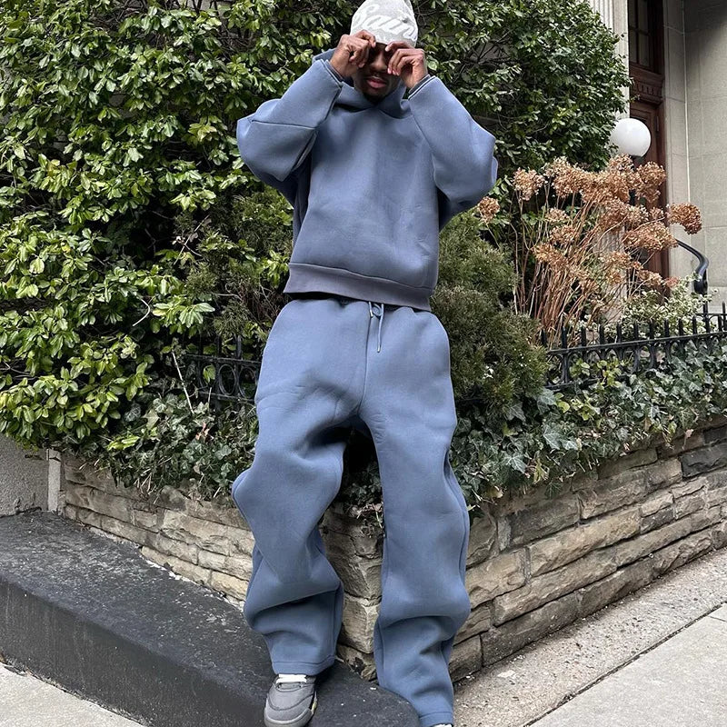 Men's New Sportswear Set | Trendy 2-Piece (Hoodie & Pants) for Outdoor Basketball