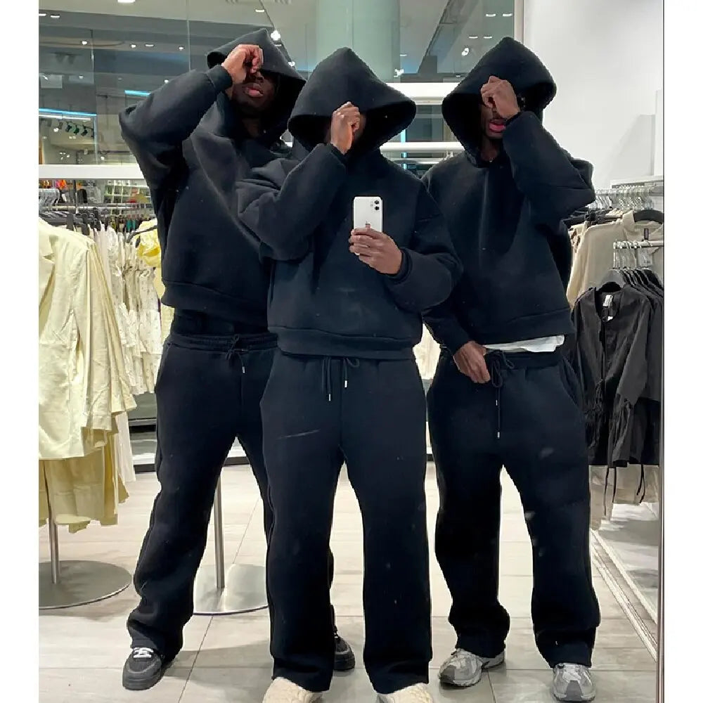 Men's New Sportswear Set | Trendy 2-Piece (Hoodie & Pants) for Outdoor Basketball