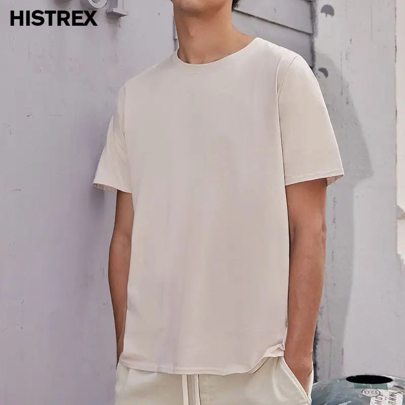 100% Cotton T shirt For Men Women,Short Sleeve Summer Plain Tops,Solid Casual Loose Tee Shirts,High Quality Clothing,7oz 200gsm