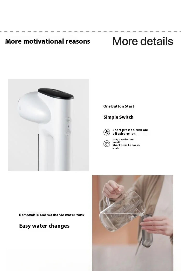 Electric Iron Absorption Type Hand-held Hanging Ironing Machine with Self-Priming Automatic Vacuum and Garment Steaming Function