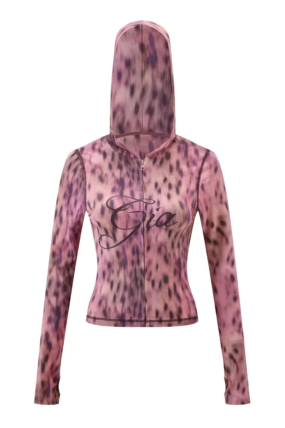 GIA New Stylish Coffee-Colored Velvet Zip-Up Hooded Jacket & Relaxed Slim-Fit Pants Comfortable Minimalist Set