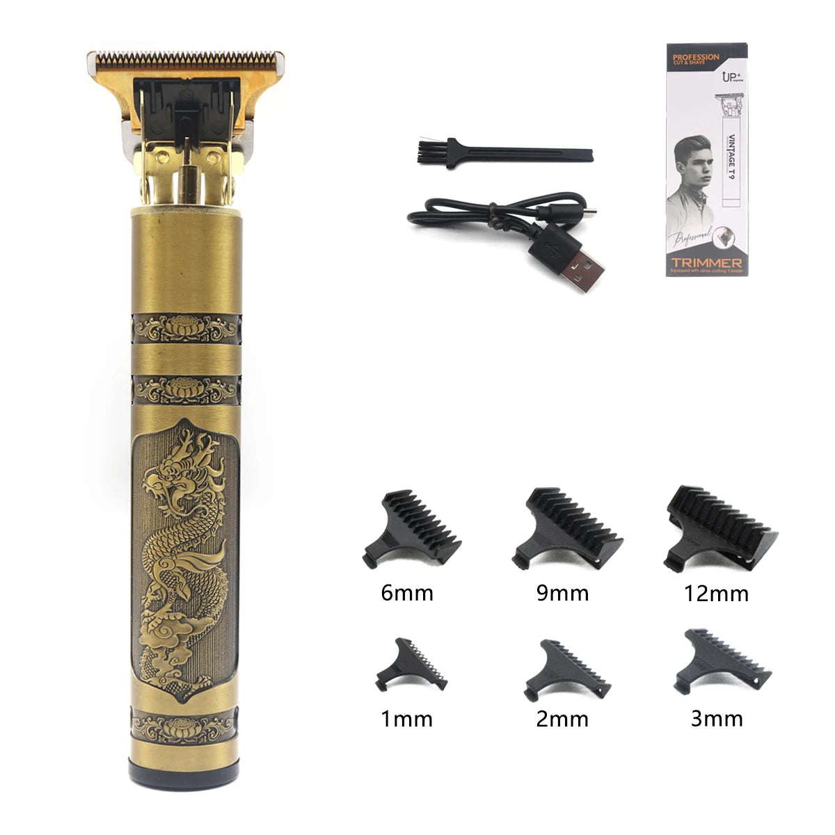 Professional T9 Hair Trimmer Machine - USB Rechargeable Long Battery LifeHair Cutting Machine Professional Hair Clipper for Men