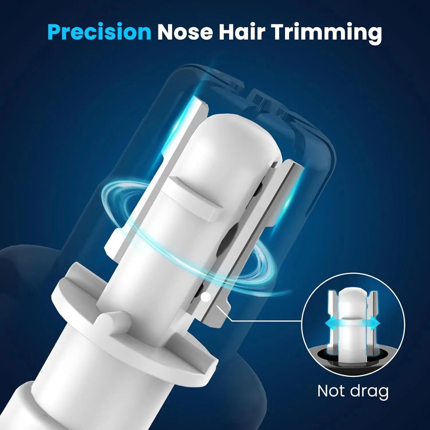 Rechargeable Ear and Nose Hair Trimmer - 2026 Professional Painless Eyebrow and Facial Hair Trimmer with IPX7 Waterproof for Eas