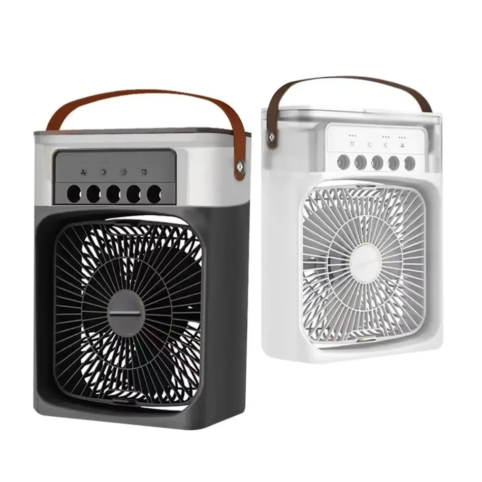 3 In 1 Portable Air Cooler LED Night Lights Home Office Fans Air Adjustment Humidifier Fan AIr Conditioner Household Small