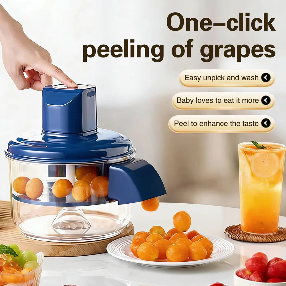 Rechargeable Fruit Peeler Fruit and Vegetable Electric Peeler Peeler Suitable for Grapes, Cherry Tomatoes, Garlic, Fruit Tools