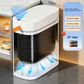 Bathroom Trash Can Hands-Free Automatic Bagging JOYBOS Smart Garbage Bin House With Lid Drawstring Bags Bathroom Toilet Office