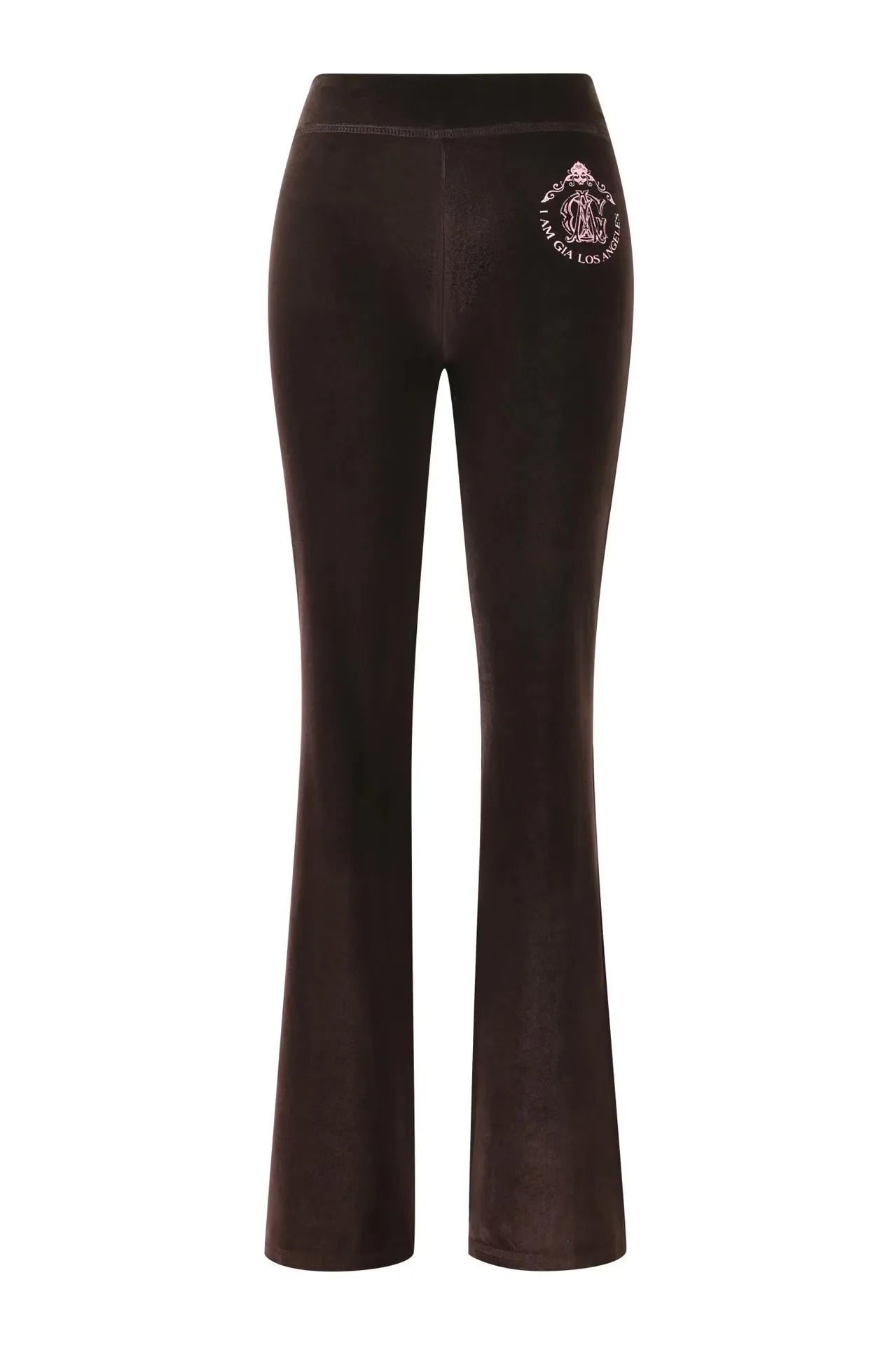 GIA New Stylish Coffee-Colored Velvet Zip-Up Hooded Jacket & Relaxed Slim-Fit Pants Comfortable Minimalist Set
