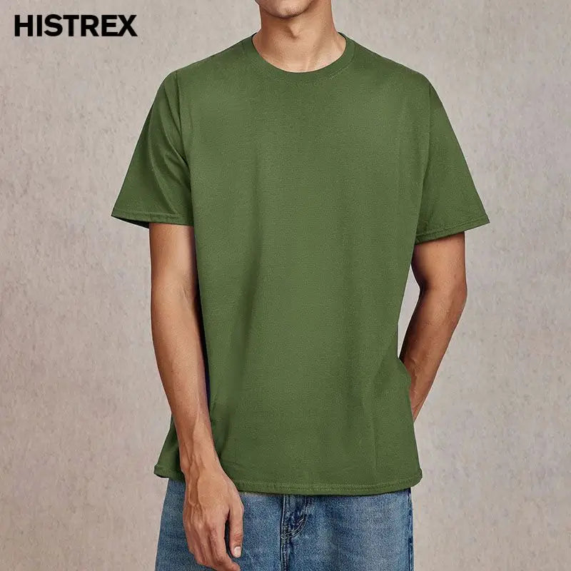 100% Cotton T shirt For Men Women,Short Sleeve Summer Plain Tops,Solid Casual Loose Tee Shirts,High Quality Clothing,7oz 200gsm