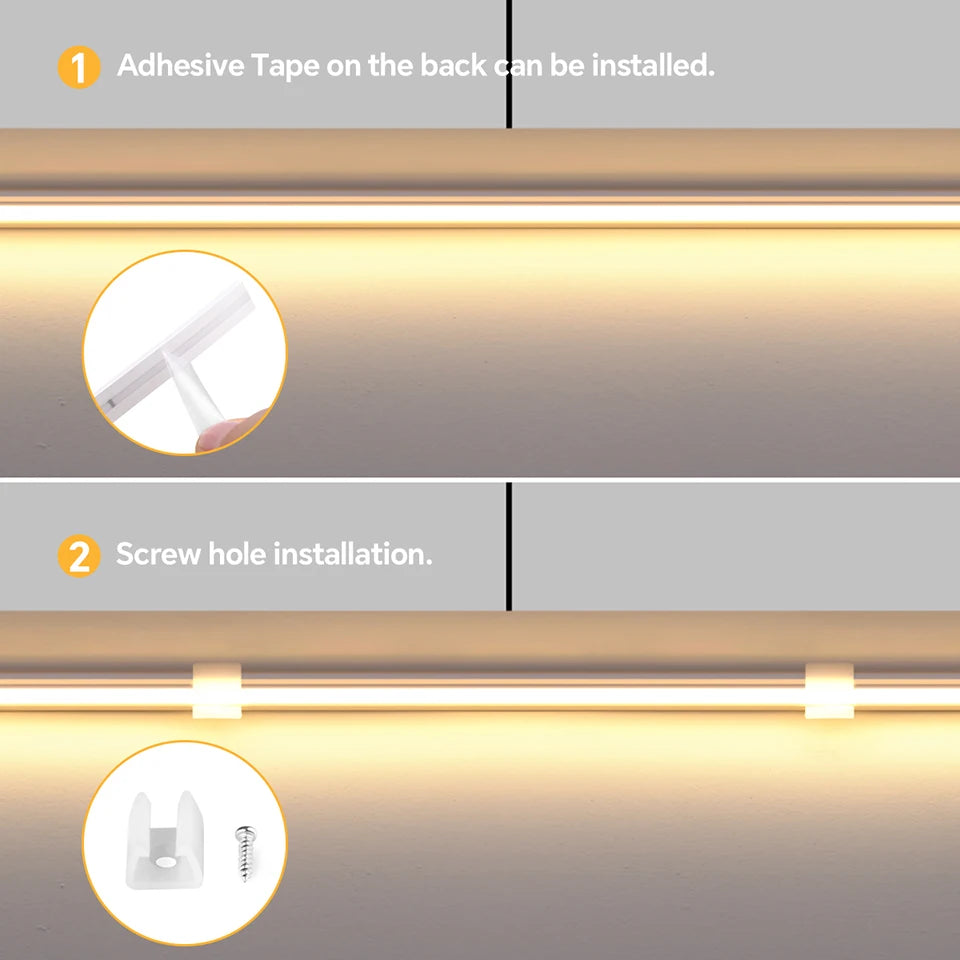 Novel Solid COB Neon Strip Light 2m-10m 24V Waterproof Pure Silicone Gel Tube Dimmable Touch Control Sensor Switch No Flicker